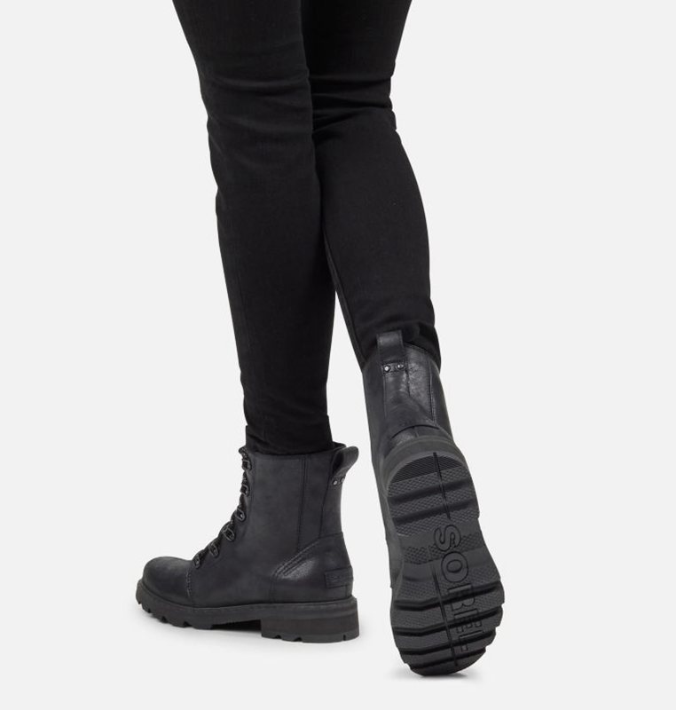 Womens Rain Boots Black - Sorel Lennox™ Lace Mid - 609372-FDK